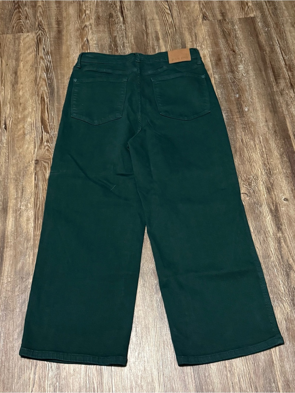 Judy Blue Garment Dyed Wide Cropped Jeans Women's 11/30 High Rise in Dark Green - Picture 6 of 7
